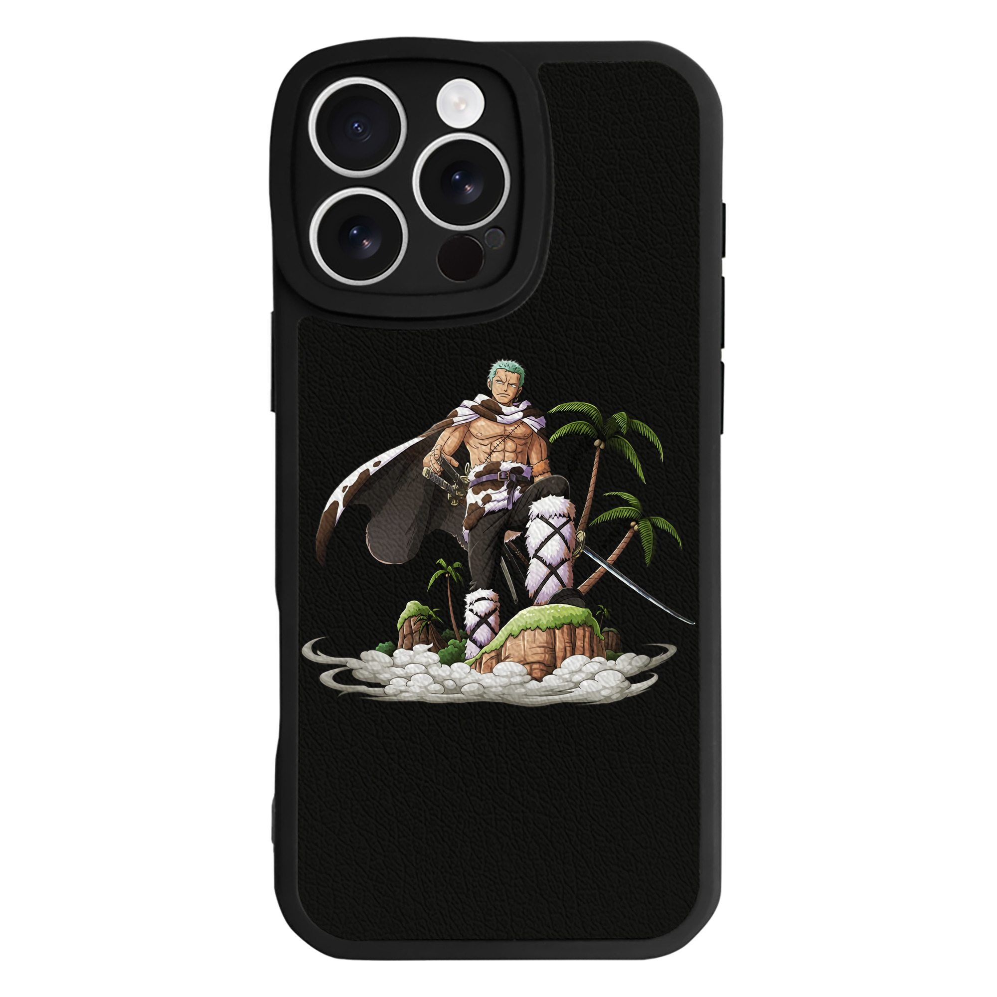 （画像用） ワンピース ロロノア・ゾロ ONE PIECE Roronoa Zoro 【iPhone 16シリーズ対応】シリコンスマホケース（レザー調） 材質：シリコン